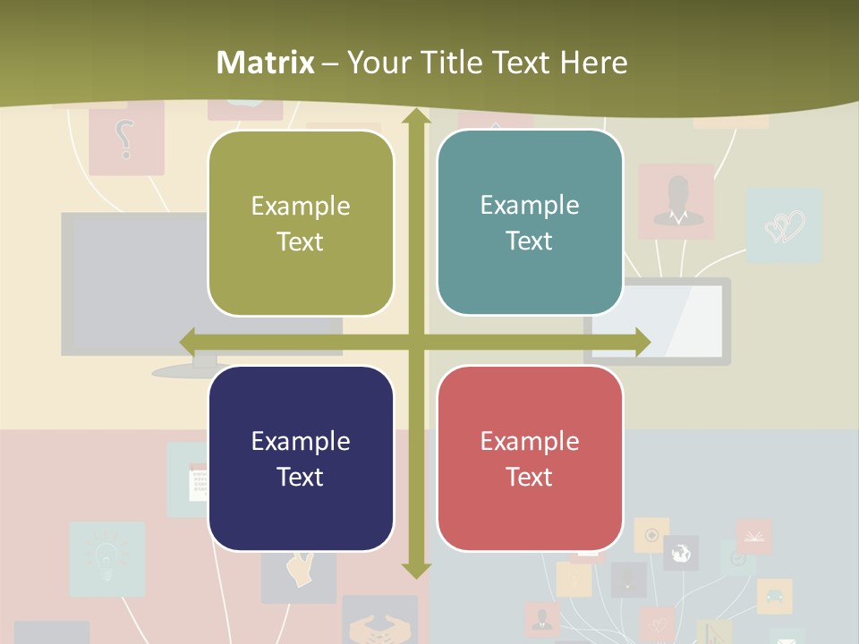 A Set Of Four Different Types Of Computers PowerPoint Template