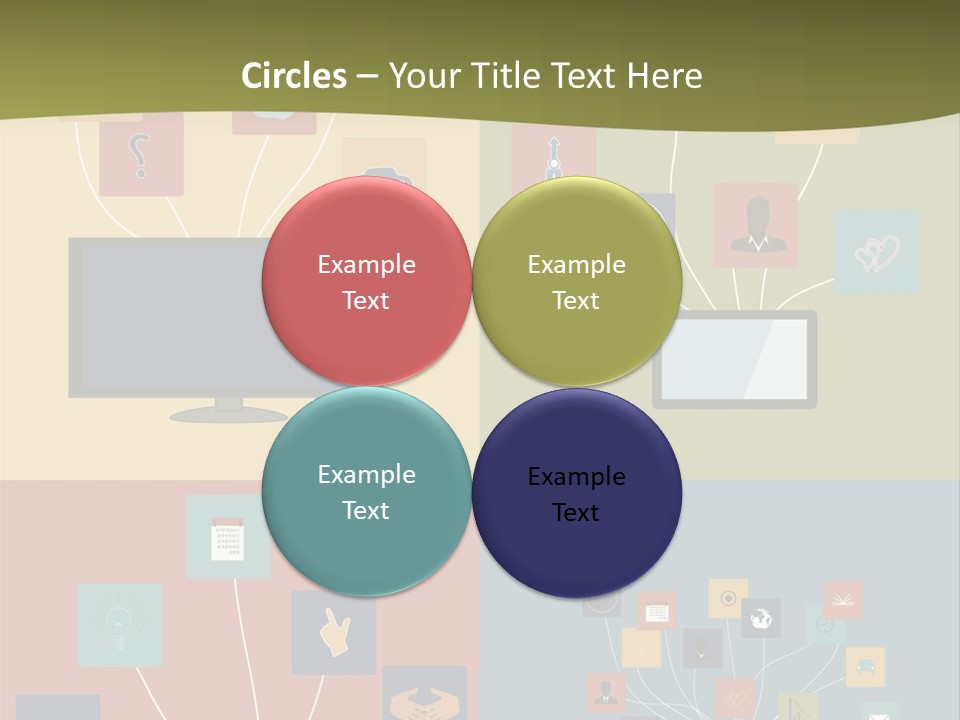A Set Of Four Different Types Of Computers PowerPoint Template