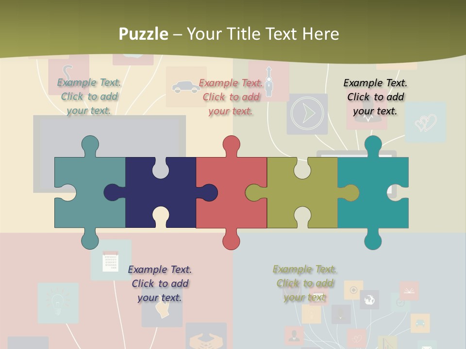 A Set Of Four Different Types Of Computers PowerPoint Template
