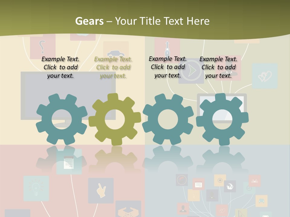 A Set Of Four Different Types Of Computers PowerPoint Template