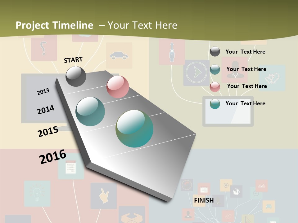 A Set Of Four Different Types Of Computers PowerPoint Template