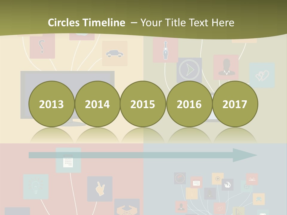 A Set Of Four Different Types Of Computers PowerPoint Template