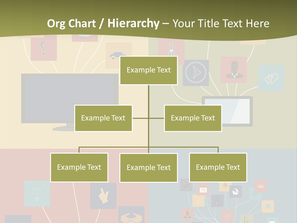 A Set Of Four Different Types Of Computers PowerPoint Template