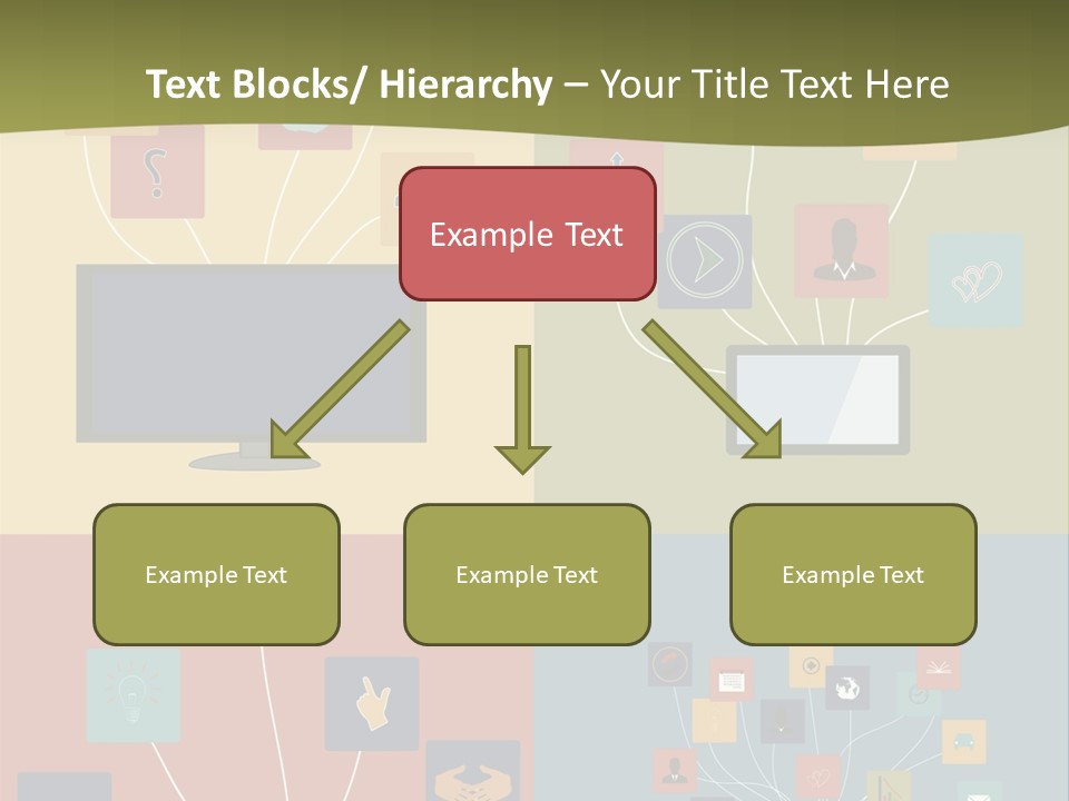A Set Of Four Different Types Of Computers PowerPoint Template