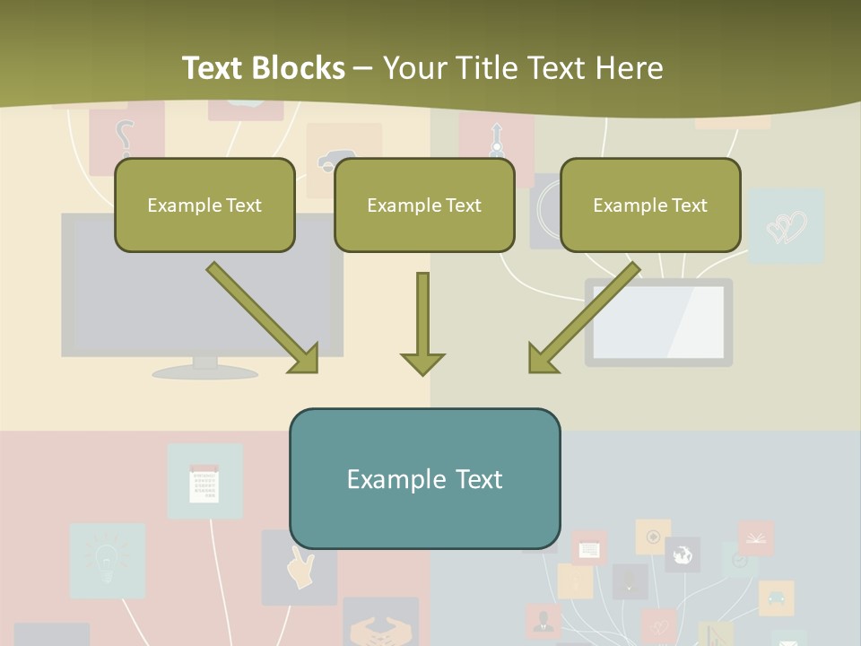 A Set Of Four Different Types Of Computers PowerPoint Template