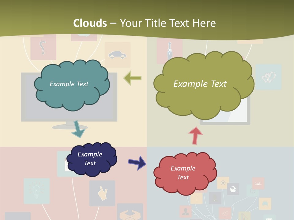 A Set Of Four Different Types Of Computers PowerPoint Template