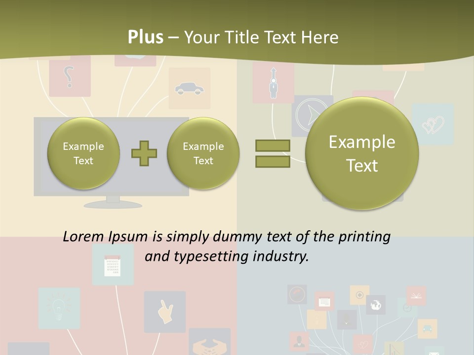 A Set Of Four Different Types Of Computers PowerPoint Template