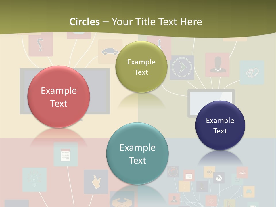 A Set Of Four Different Types Of Computers PowerPoint Template