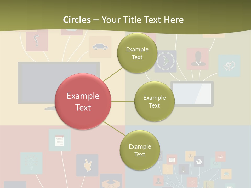 A Set Of Four Different Types Of Computers PowerPoint Template