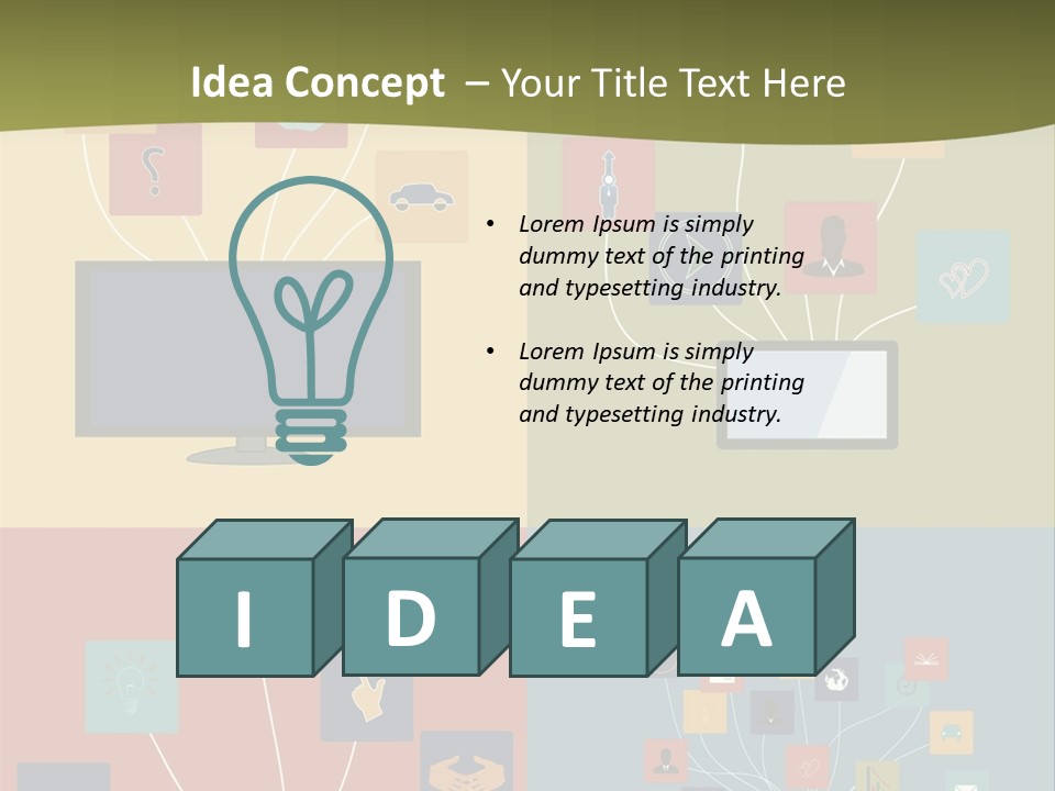 A Set Of Four Different Types Of Computers PowerPoint Template