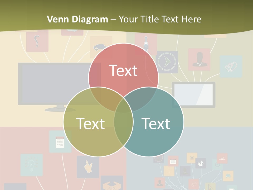 A Set Of Four Different Types Of Computers PowerPoint Template