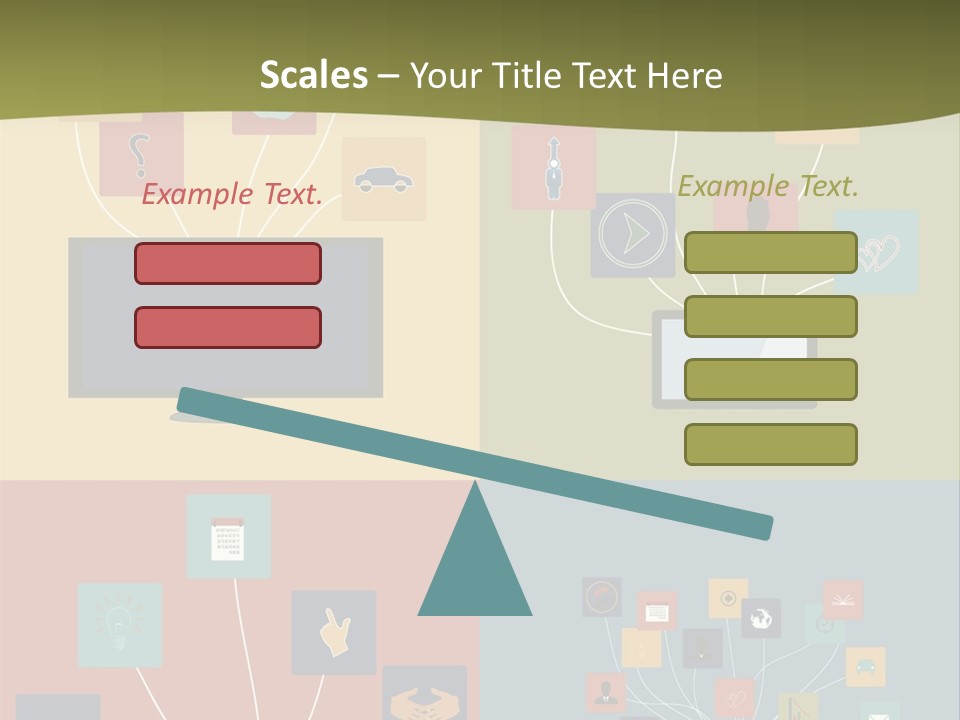 A Set Of Four Different Types Of Computers PowerPoint Template