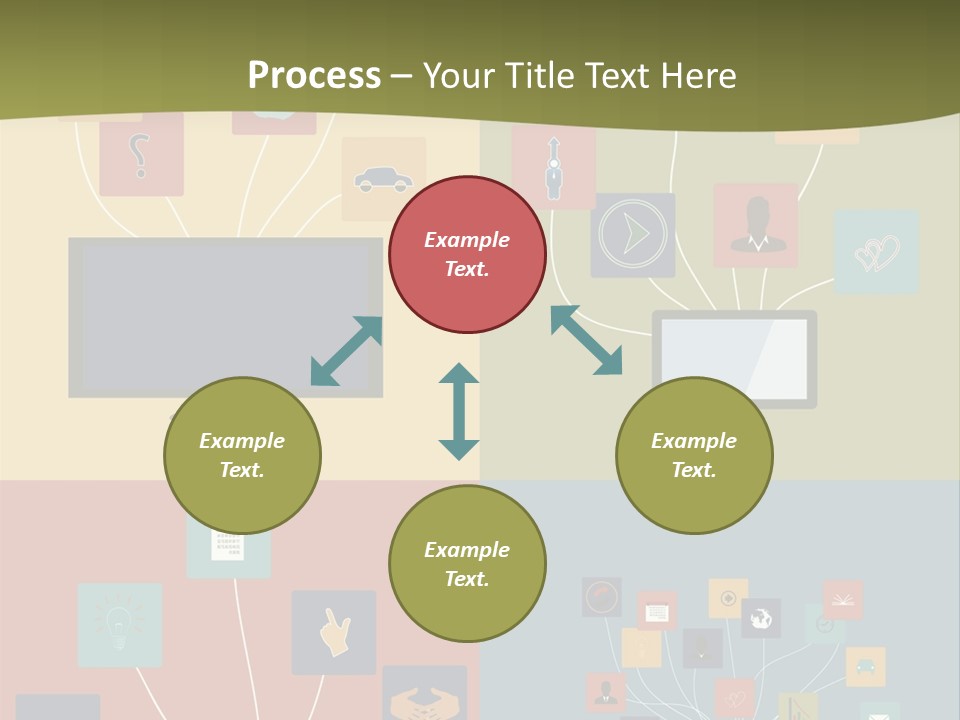 A Set Of Four Different Types Of Computers PowerPoint Template