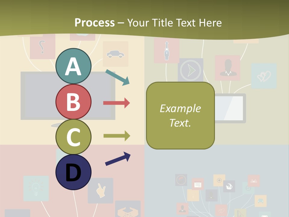 A Set Of Four Different Types Of Computers PowerPoint Template