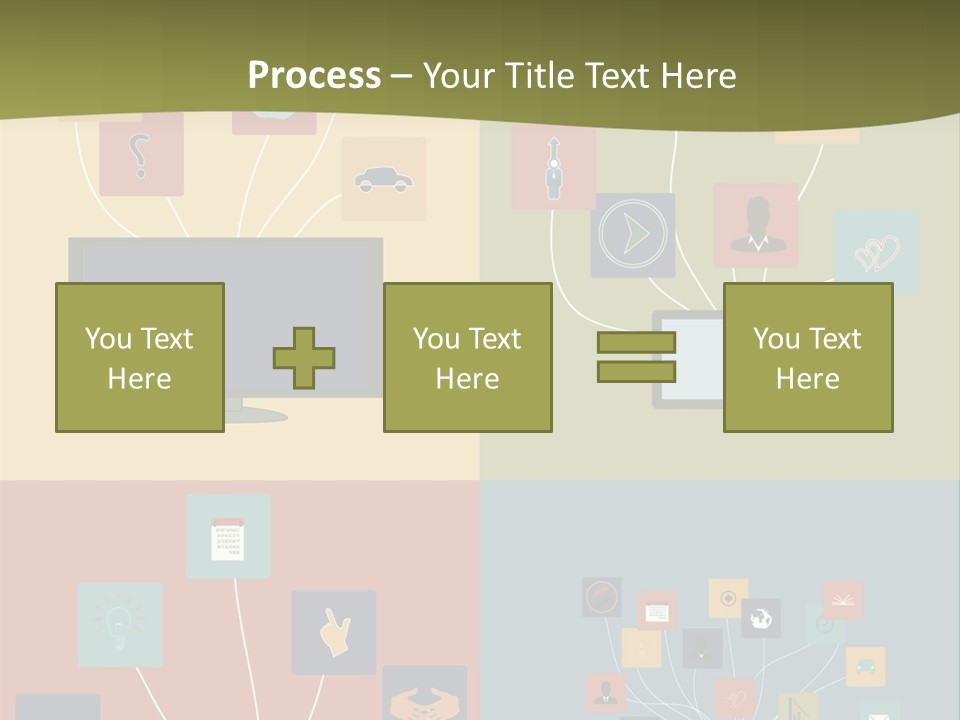 A Set Of Four Different Types Of Computers PowerPoint Template