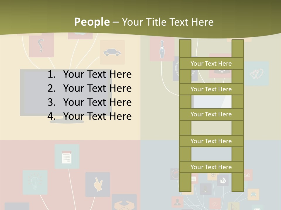 A Set Of Four Different Types Of Computers PowerPoint Template