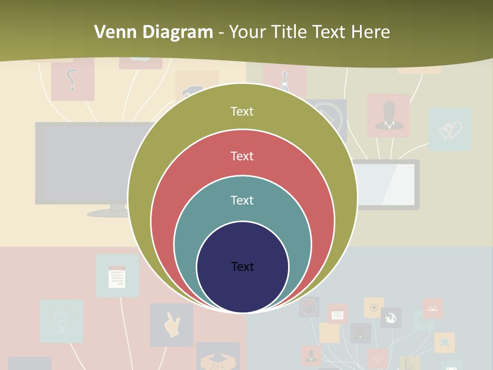 A Set Of Four Different Types Of Computers PowerPoint Template