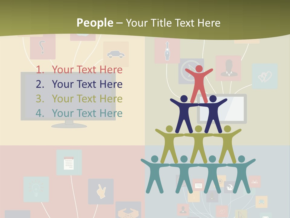 A Set Of Four Different Types Of Computers PowerPoint Template