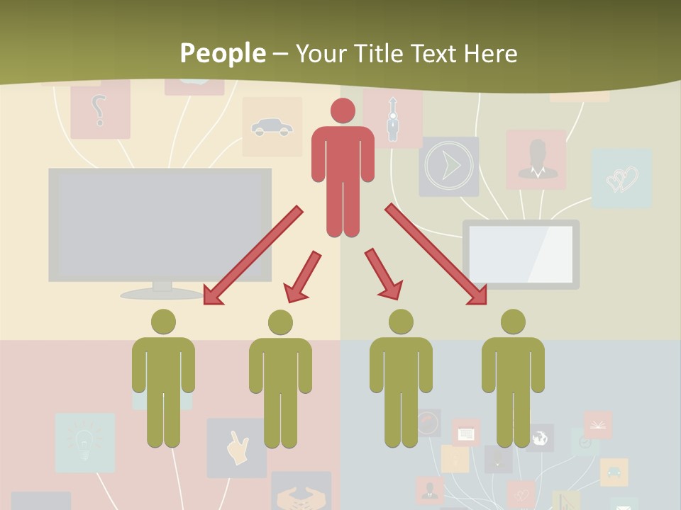 A Set Of Four Different Types Of Computers PowerPoint Template