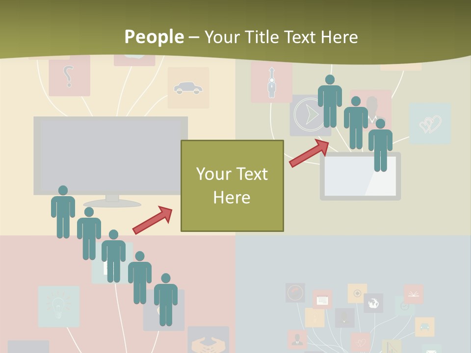 A Set Of Four Different Types Of Computers PowerPoint Template