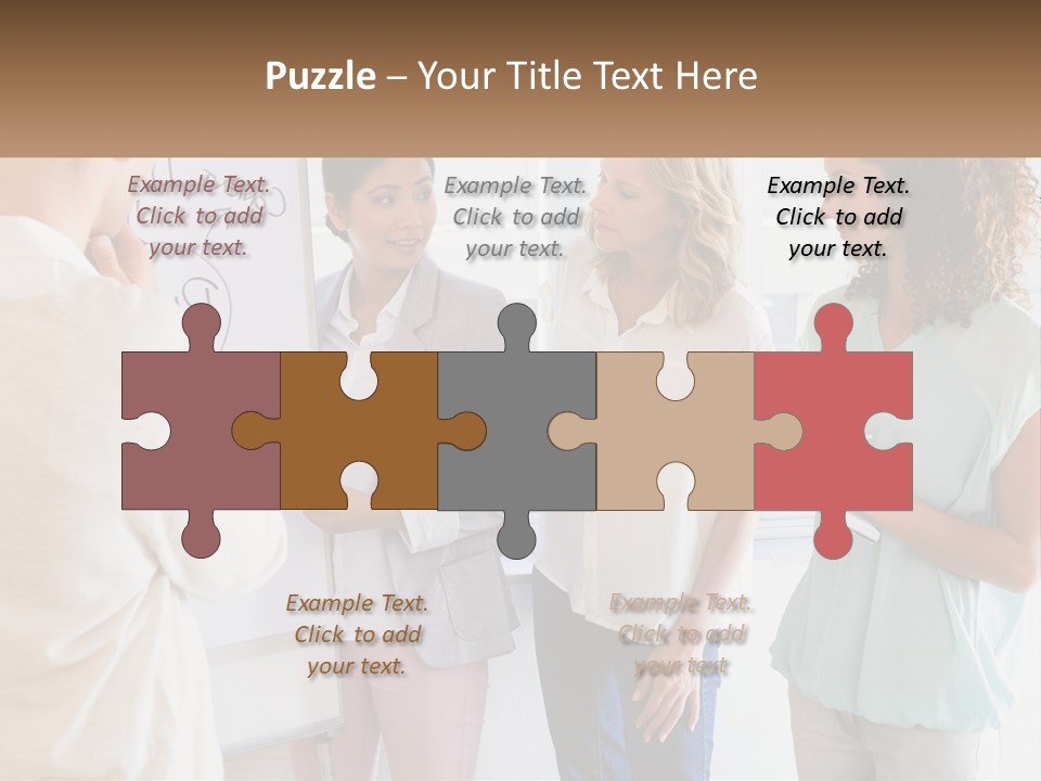 A Group Of People Standing In Front Of A Whiteboard PowerPoint Template