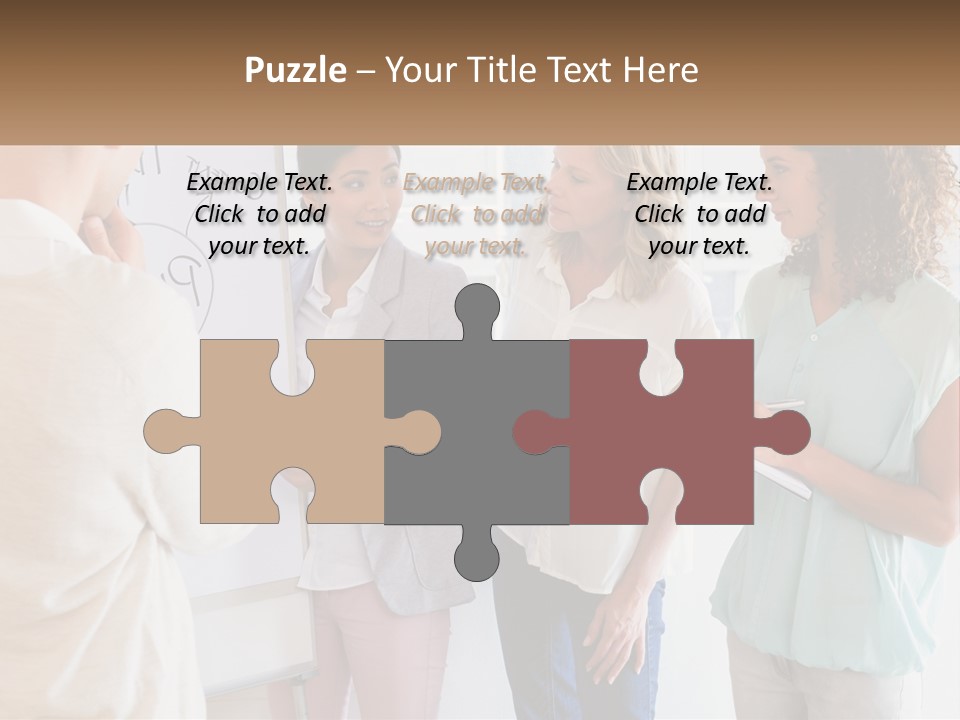 A Group Of People Standing In Front Of A Whiteboard PowerPoint Template