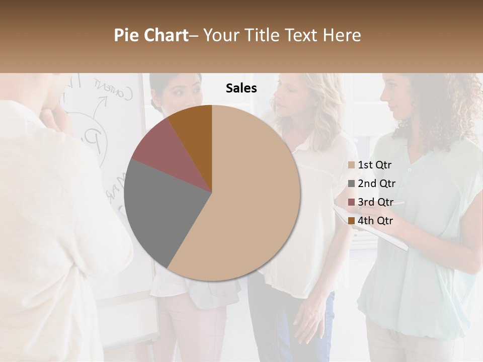 A Group Of People Standing In Front Of A Whiteboard PowerPoint Template
