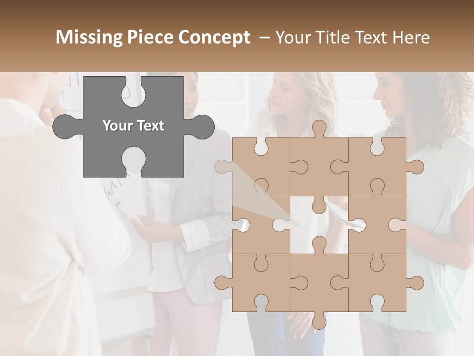 A Group Of People Standing In Front Of A Whiteboard PowerPoint Template