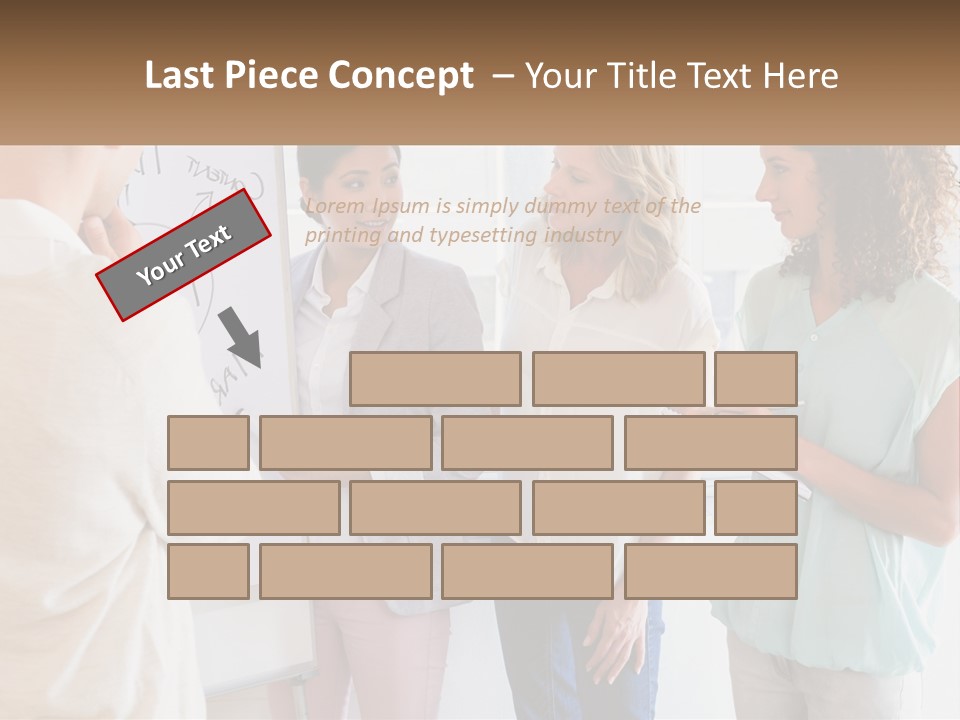 A Group Of People Standing In Front Of A Whiteboard PowerPoint Template