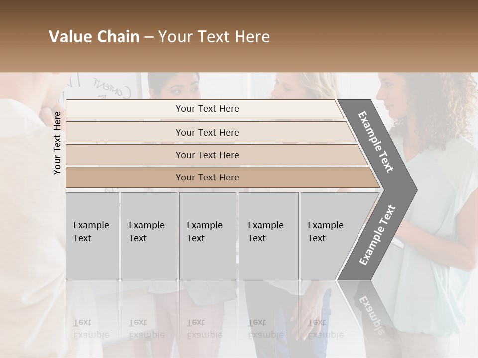 A Group Of People Standing In Front Of A Whiteboard PowerPoint Template