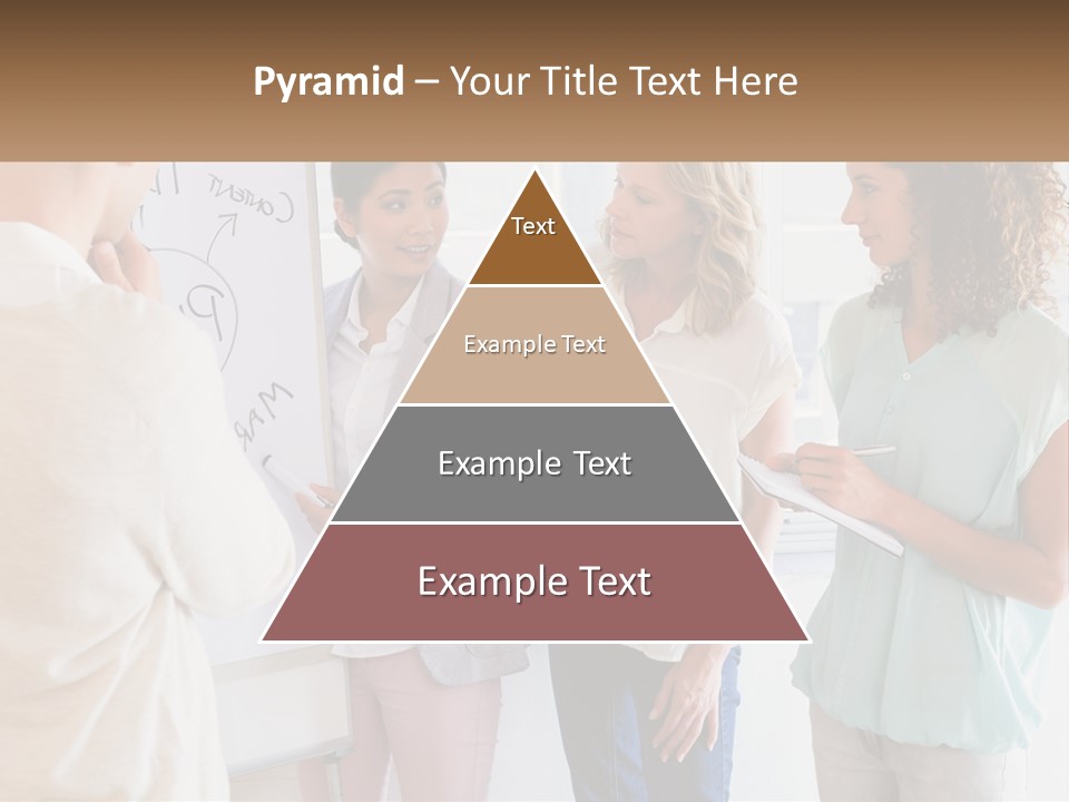A Group Of People Standing In Front Of A Whiteboard PowerPoint Template