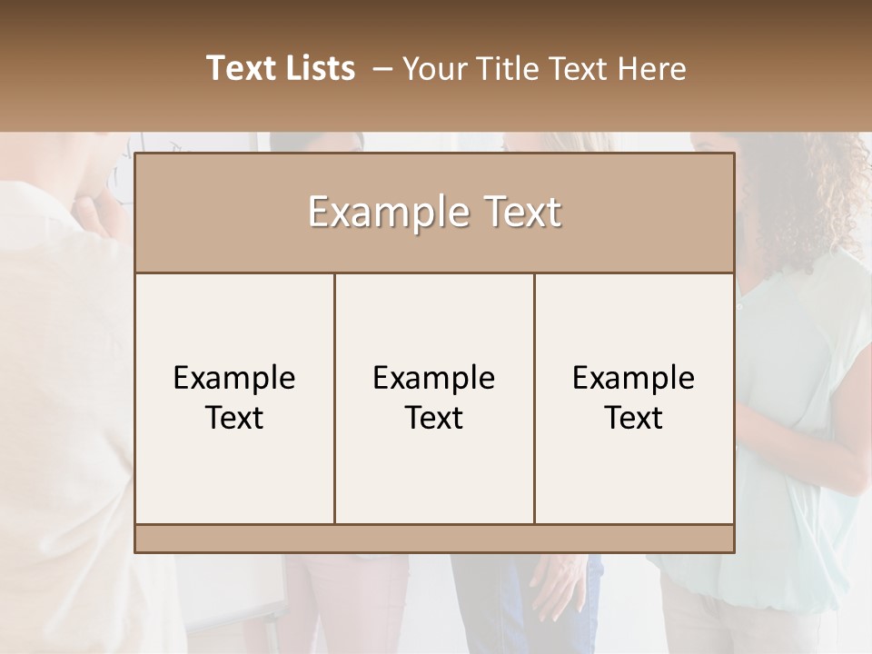 A Group Of People Standing In Front Of A Whiteboard PowerPoint Template