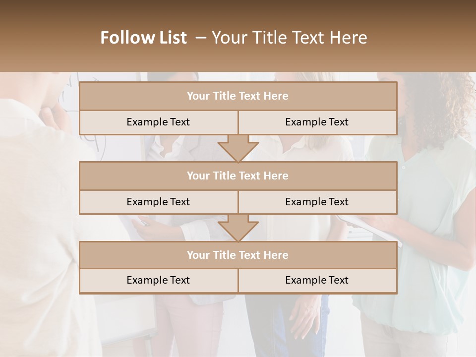 A Group Of People Standing In Front Of A Whiteboard PowerPoint Template