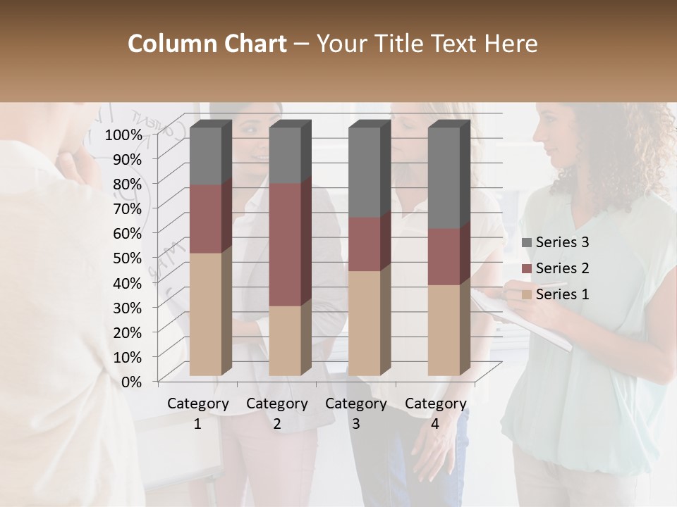 A Group Of People Standing In Front Of A Whiteboard PowerPoint Template