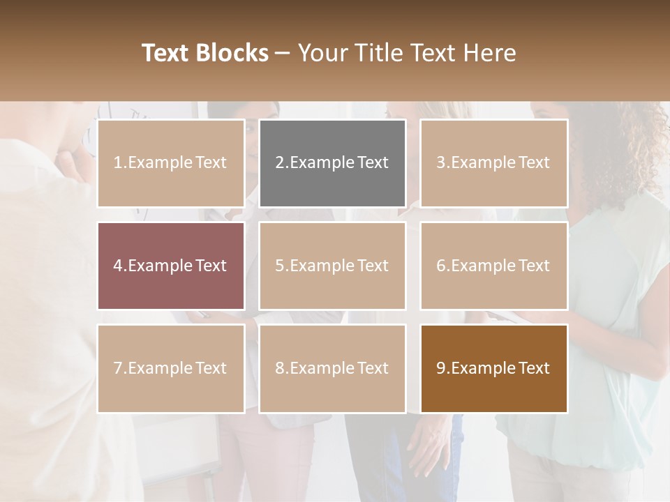 A Group Of People Standing In Front Of A Whiteboard PowerPoint Template