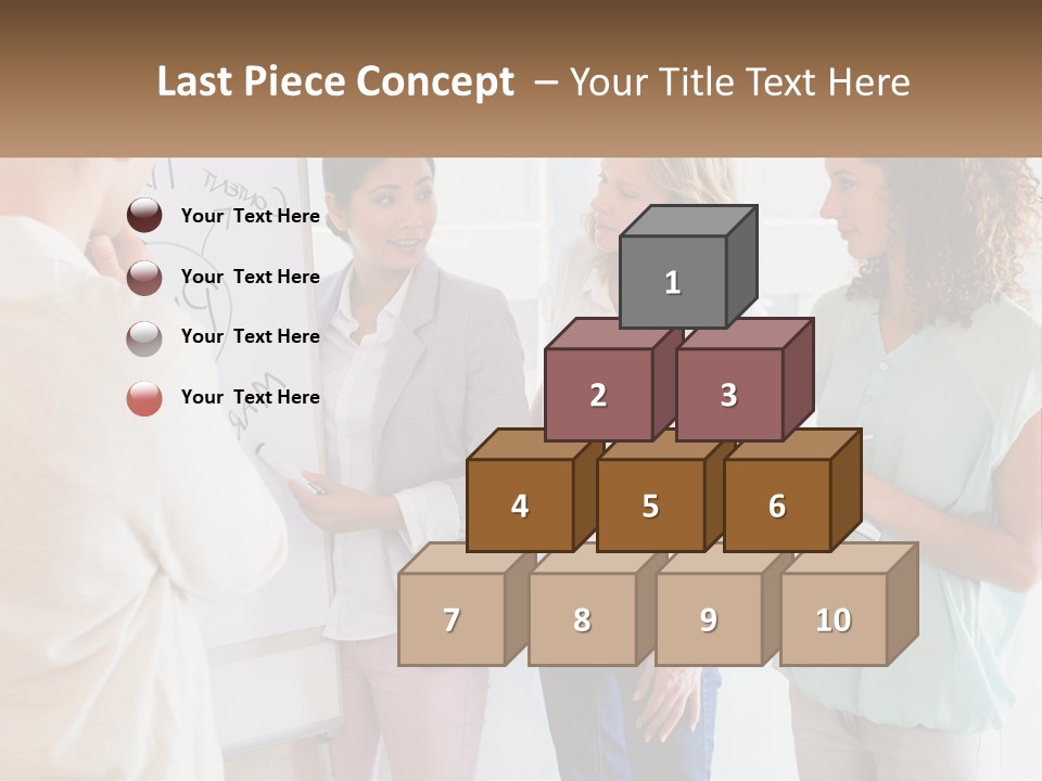 A Group Of People Standing In Front Of A Whiteboard PowerPoint Template
