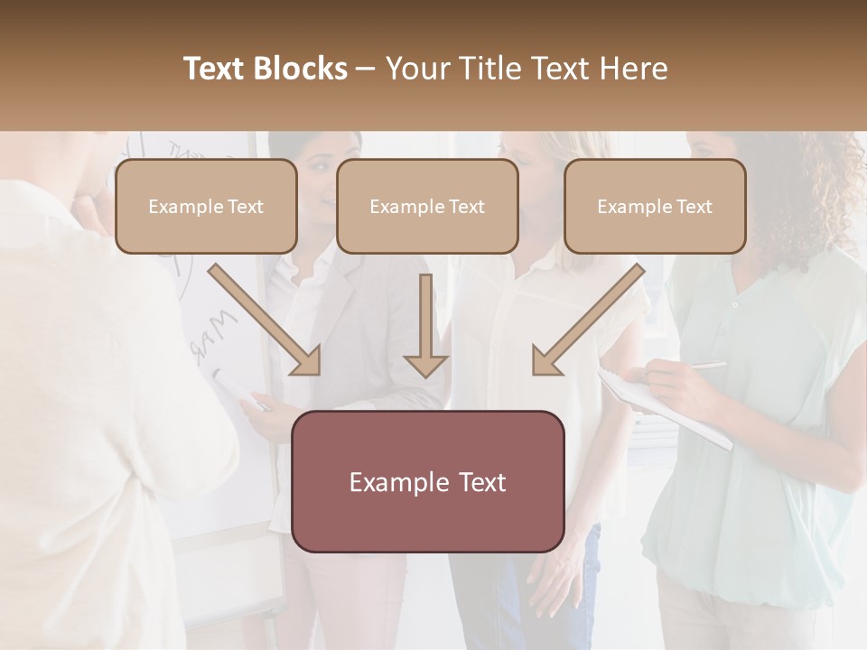 A Group Of People Standing In Front Of A Whiteboard PowerPoint Template