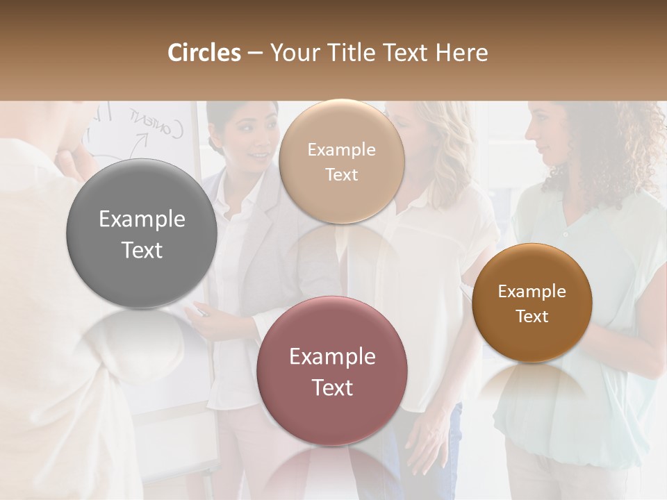 A Group Of People Standing In Front Of A Whiteboard PowerPoint Template