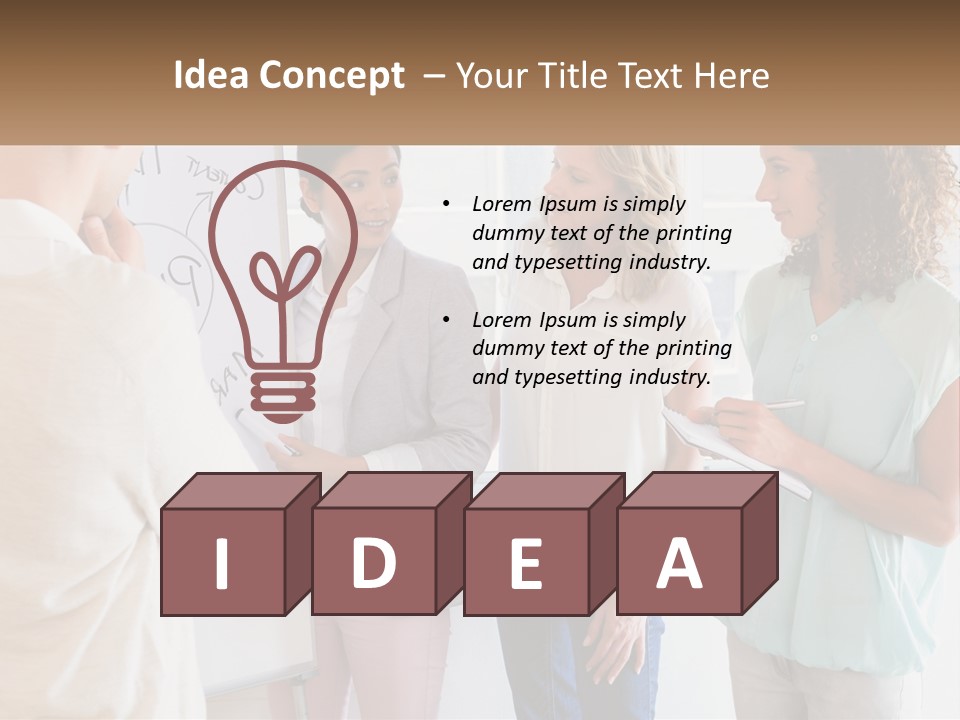 A Group Of People Standing In Front Of A Whiteboard PowerPoint Template