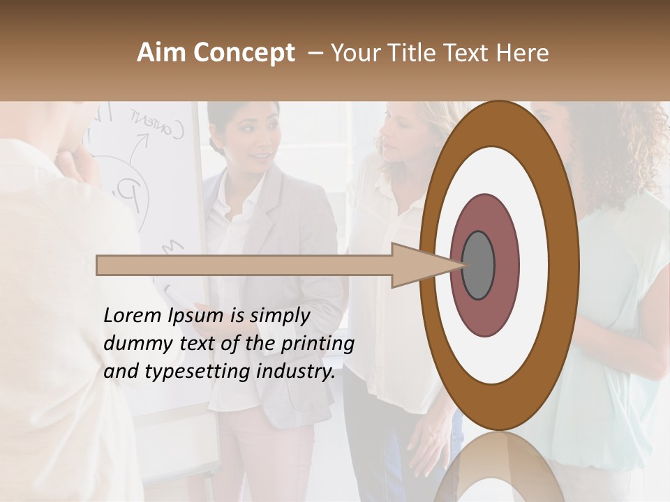 A Group Of People Standing In Front Of A Whiteboard PowerPoint Template