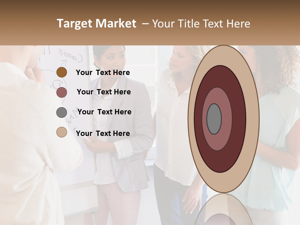 A Group Of People Standing In Front Of A Whiteboard PowerPoint Template