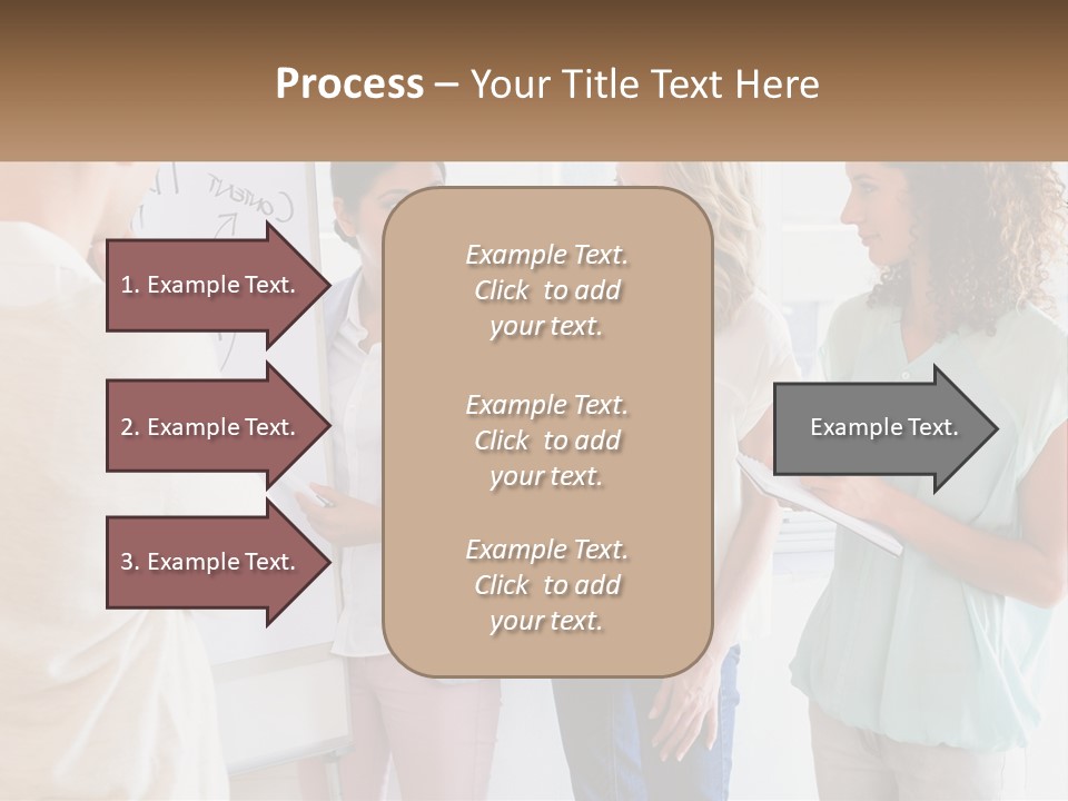 A Group Of People Standing In Front Of A Whiteboard PowerPoint Template