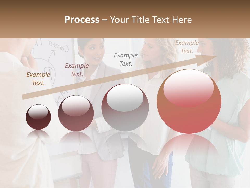 A Group Of People Standing In Front Of A Whiteboard PowerPoint Template
