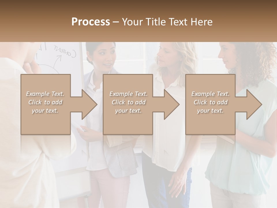 A Group Of People Standing In Front Of A Whiteboard PowerPoint Template