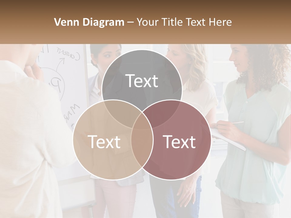 A Group Of People Standing In Front Of A Whiteboard PowerPoint Template