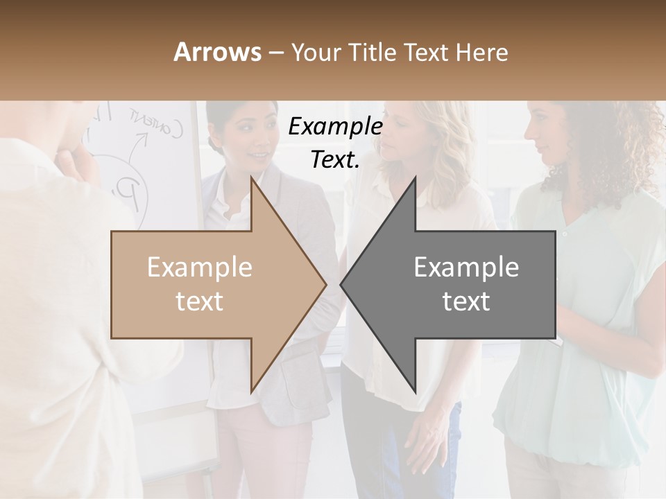 A Group Of People Standing In Front Of A Whiteboard PowerPoint Template