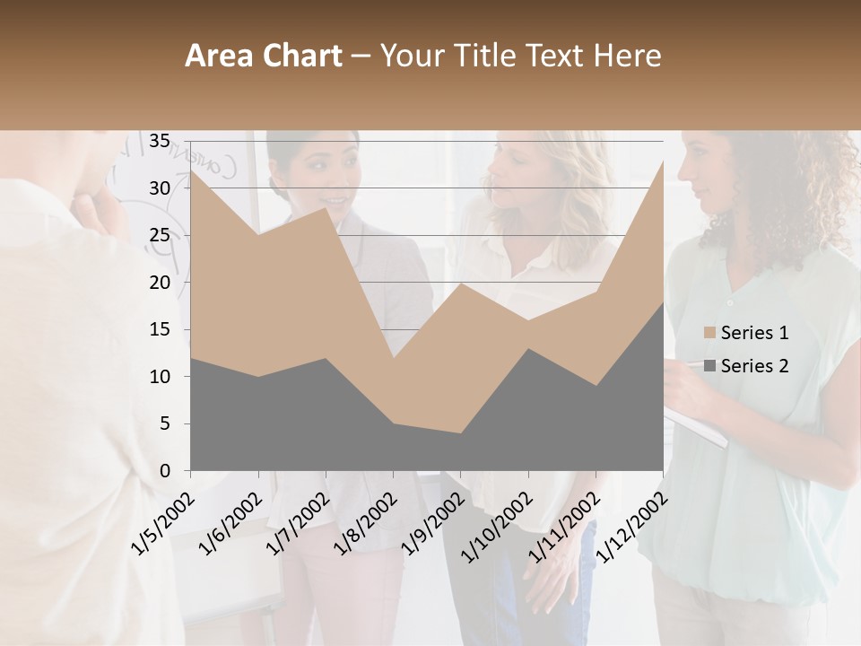 A Group Of People Standing In Front Of A Whiteboard PowerPoint Template