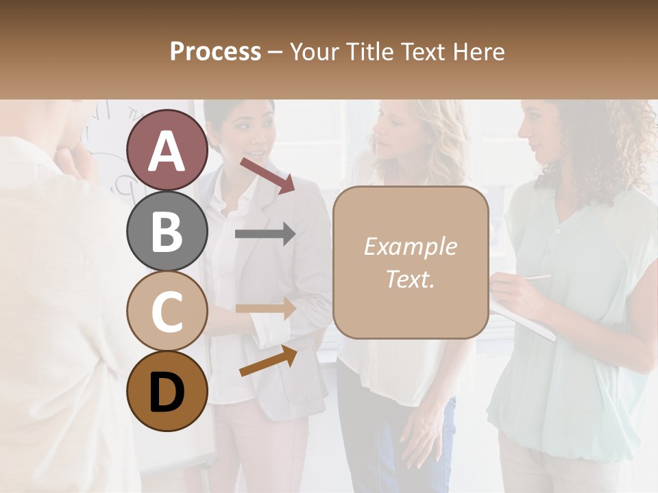 A Group Of People Standing In Front Of A Whiteboard PowerPoint Template