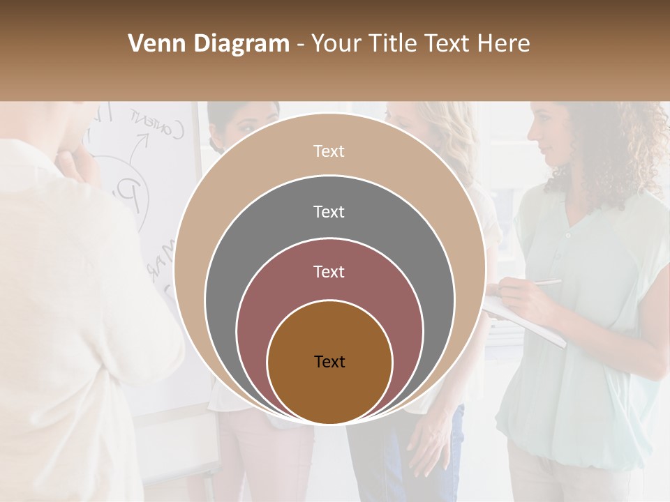A Group Of People Standing In Front Of A Whiteboard PowerPoint Template