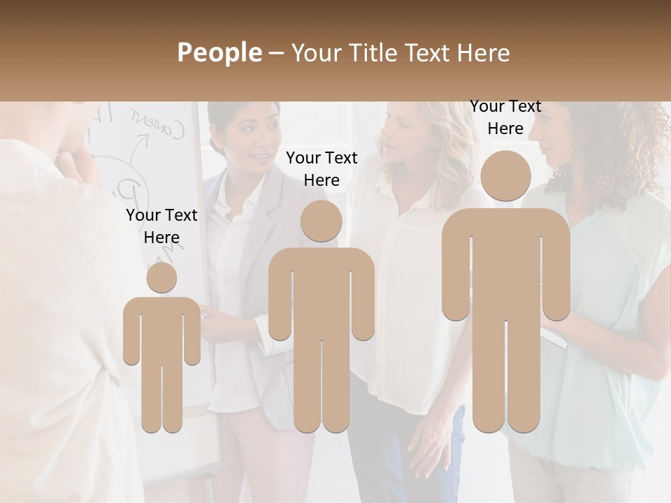 A Group Of People Standing In Front Of A Whiteboard PowerPoint Template